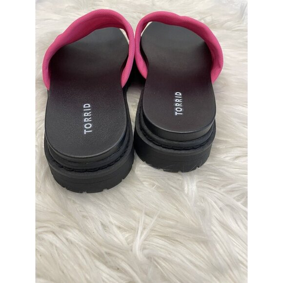 Torrid Chunky Platform Sandal Neon Hot Pink Women’s Size 9WW New‎ - Picture 5 of 9